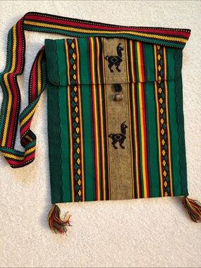 Peruvian Multicolor Woven Crossbody Bag